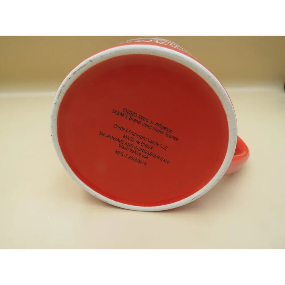 M & M's 2023Novelty Mug Red w/ words 